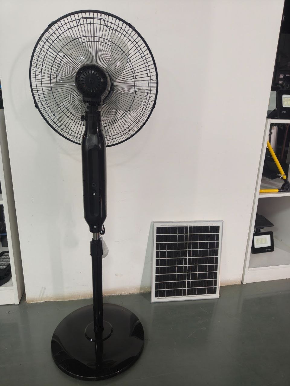 16-Inch Solar Rechargeable Standing Fan with LED Light & Remote Control (Model: T2C-198F) - Image 3
