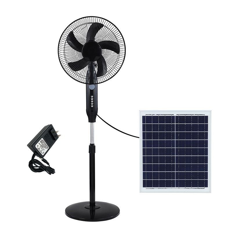 16-Inch Solar Rechargeable Standing Fan with LED Light & Remote Control (Model: T2C-198F) - Image 4